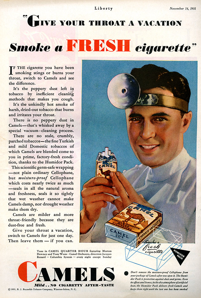 Seeing through the Smoke of Vintage Cigarette Ads | Washington ...