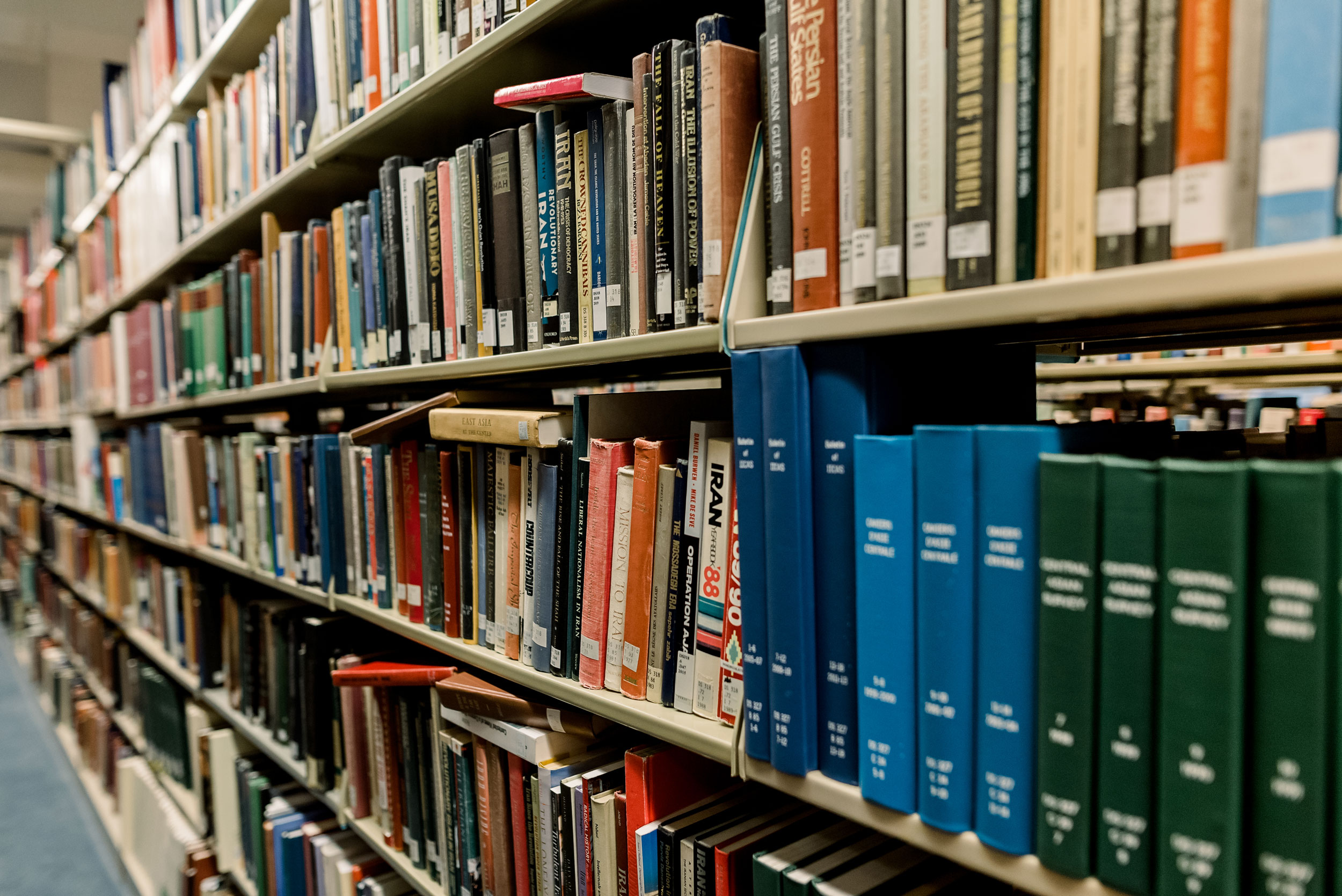 Crowded Book Shelves in Olin