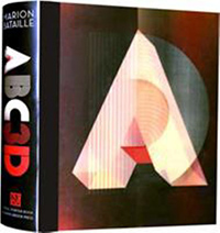 This book cover has the letter A on the front designed in a flat, 3D style.