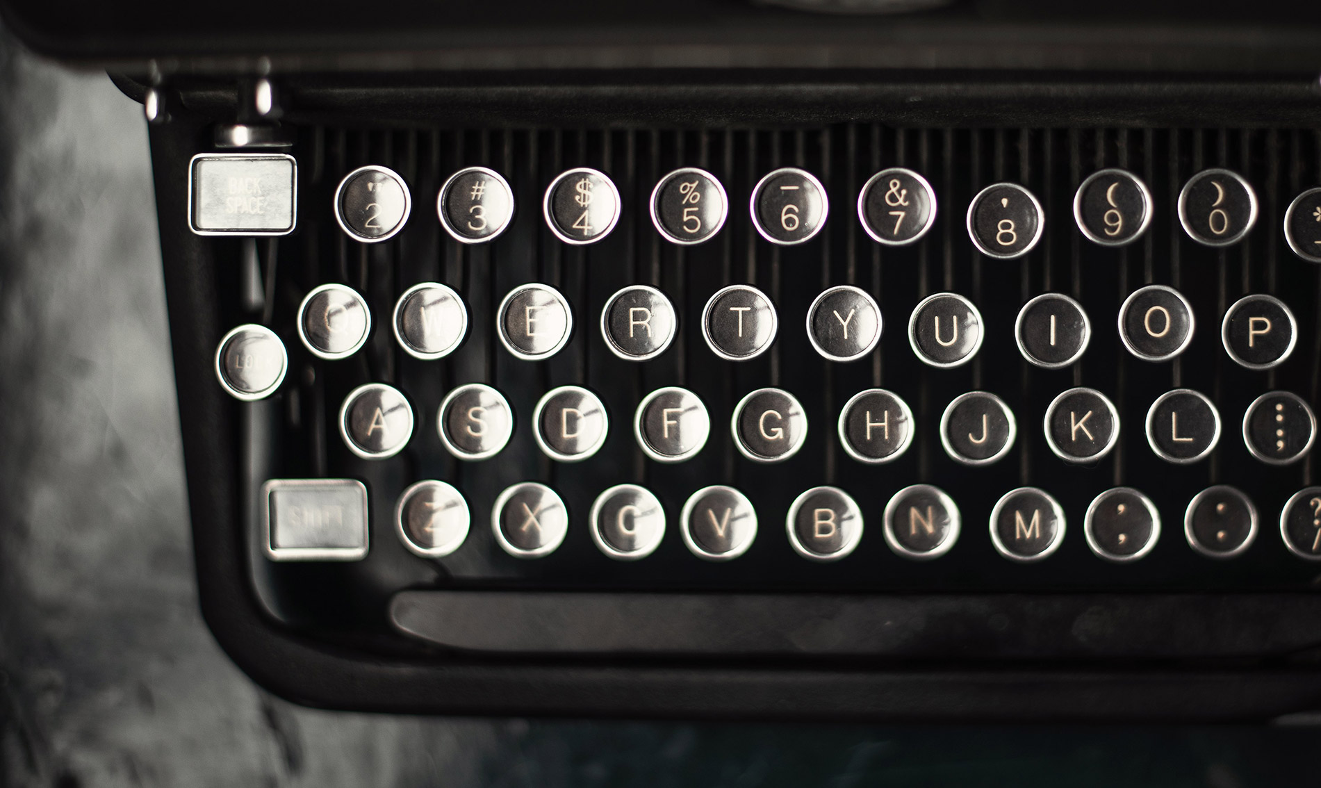 Typewriter keys.