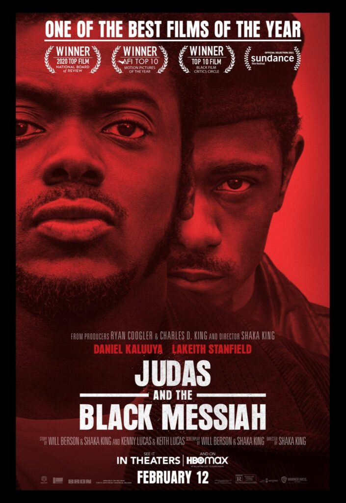 Movie poster for JUDAS AND THE BLACK MESSIAH.