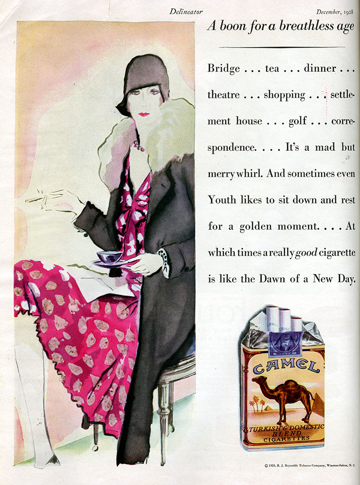 Full-page, full-color ad for Camel brand cigarettes. 
