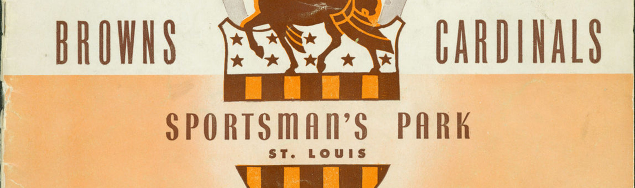 Close up of a St. Louis Browns program.