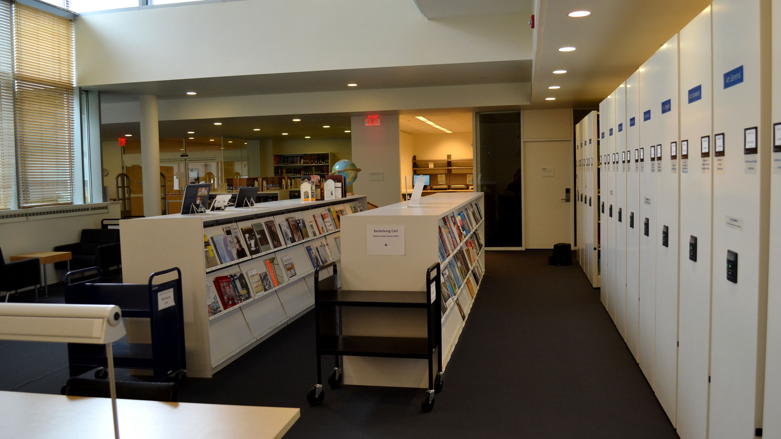 A photo of the magazine shelves in the Art & Architecture Library.