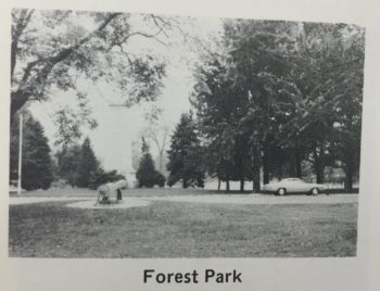 A photo of Forest Park featuring the copper Spanish Cannon "Examinador."