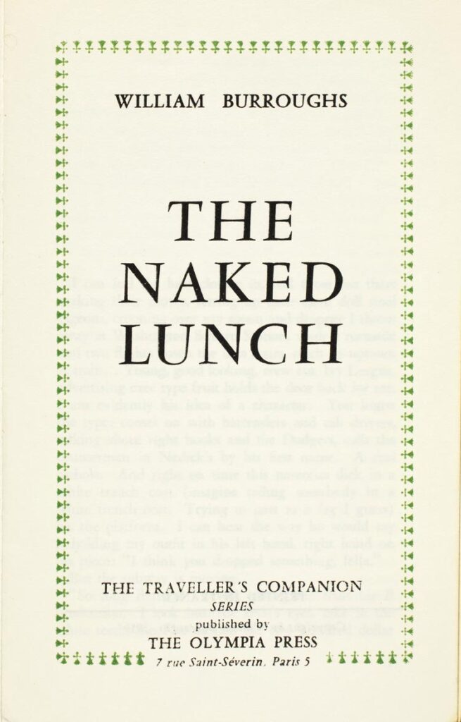 Title page of William Burroughs' The Naked Lunch.