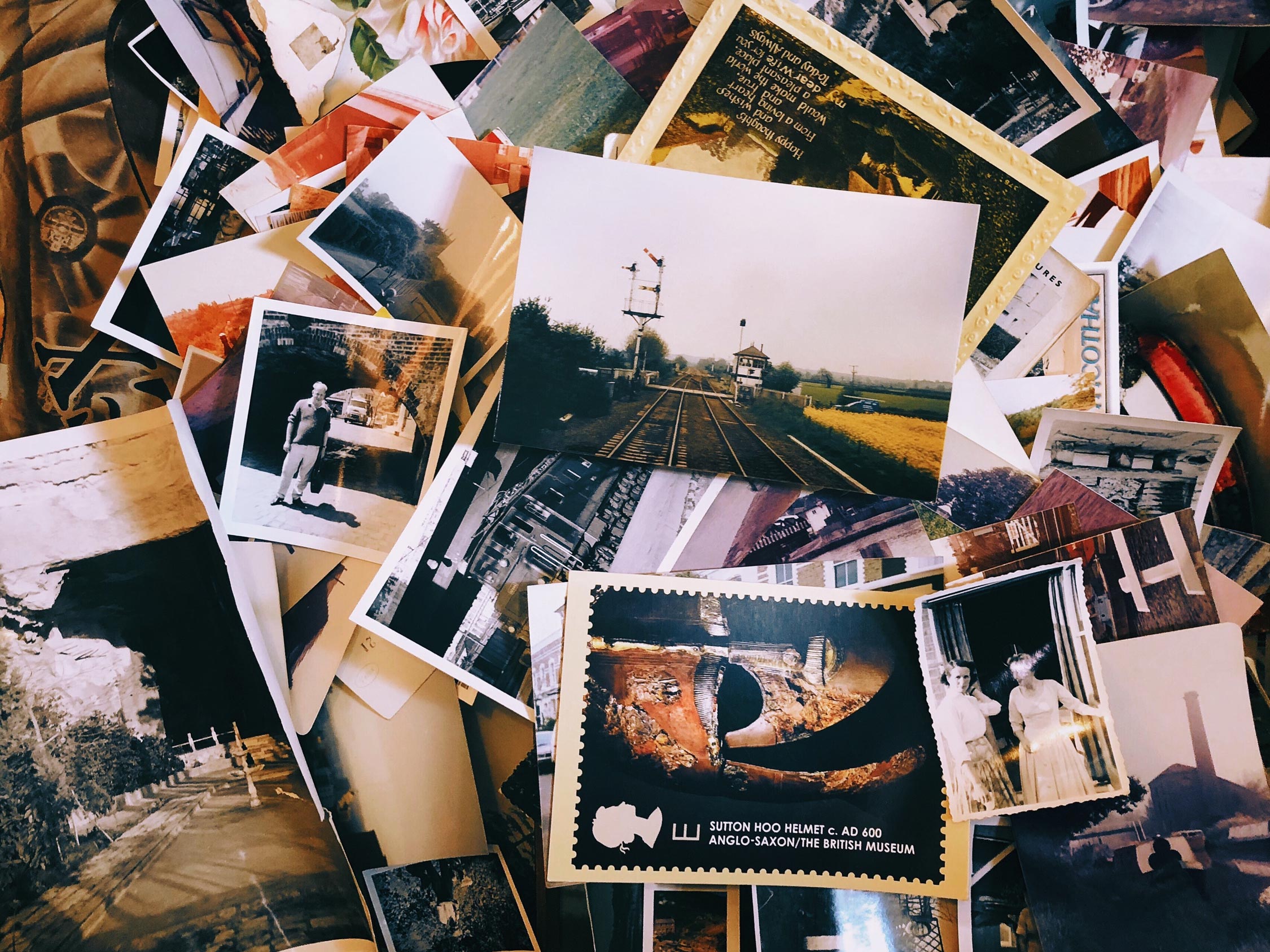 A collection of photographs and postcards.