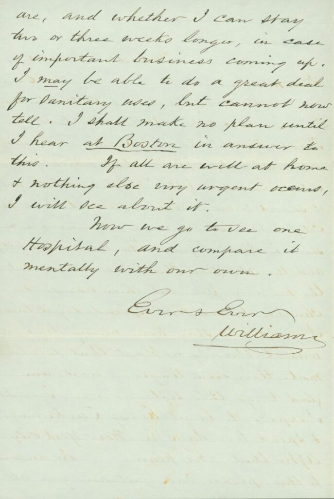 Second and final page of a handwritten letter dated 20 December, transcript included.