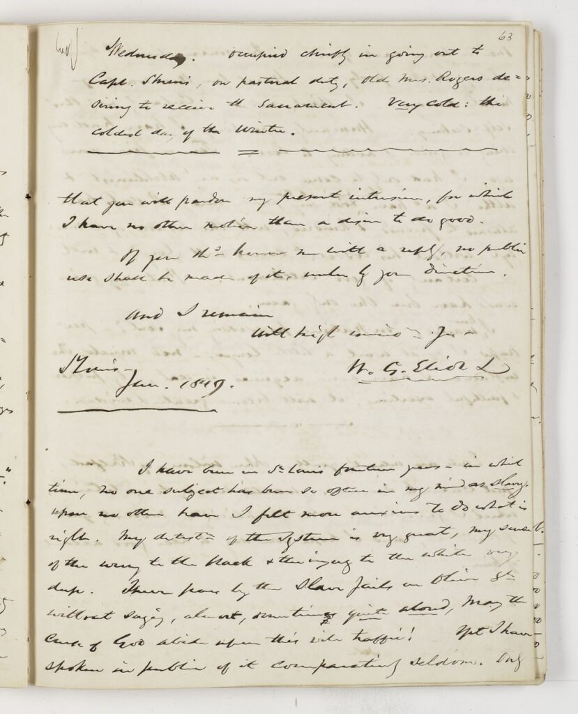 Handwritten page (1/2) from Notebook 2. Transcript accompanies.