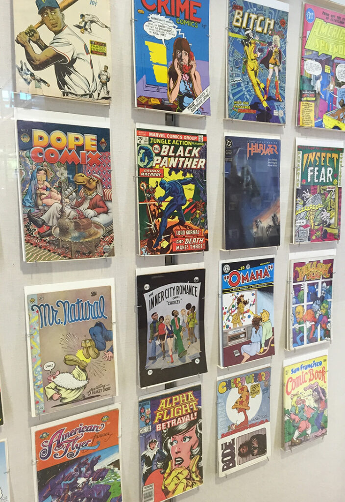 Comics featured in an exhibition