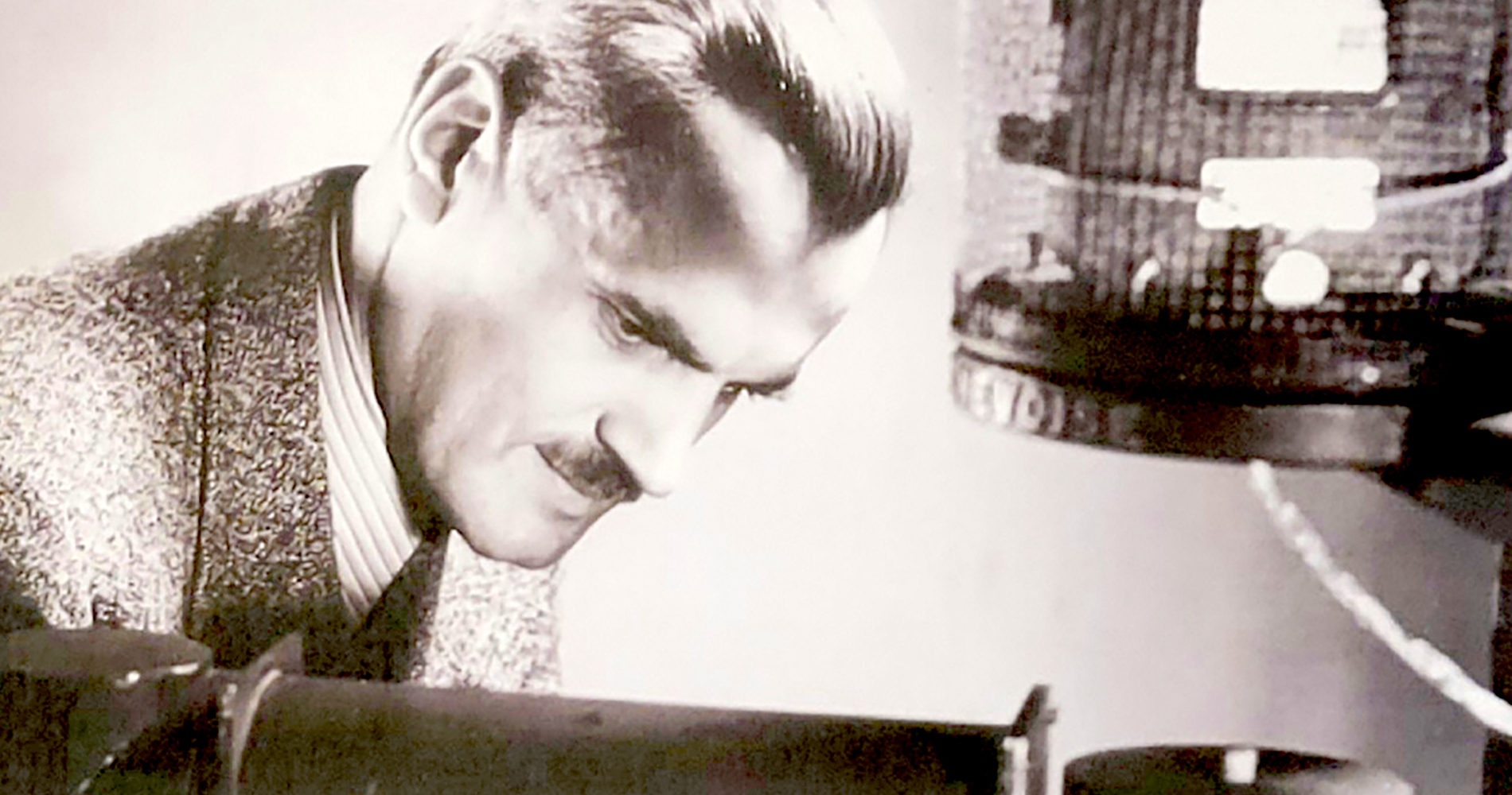 Arthur Holly Compton studying his research.