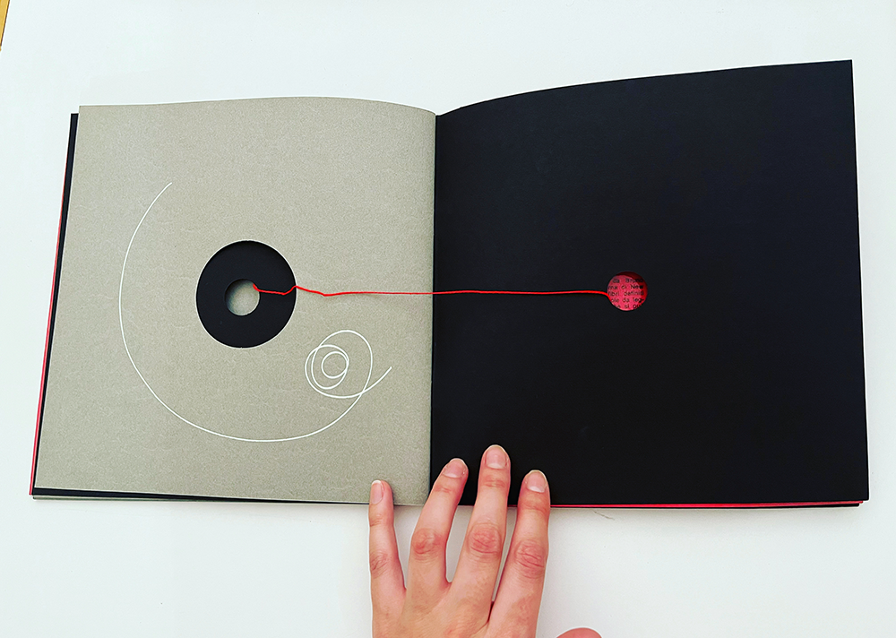 Unique book with string designed by Bruno Munari