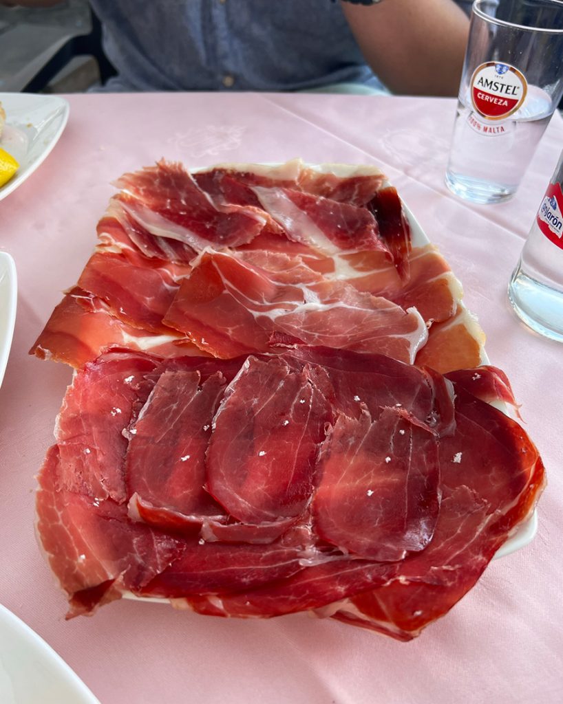 A platter of ham