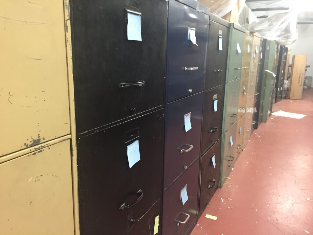 Row of file cabinets