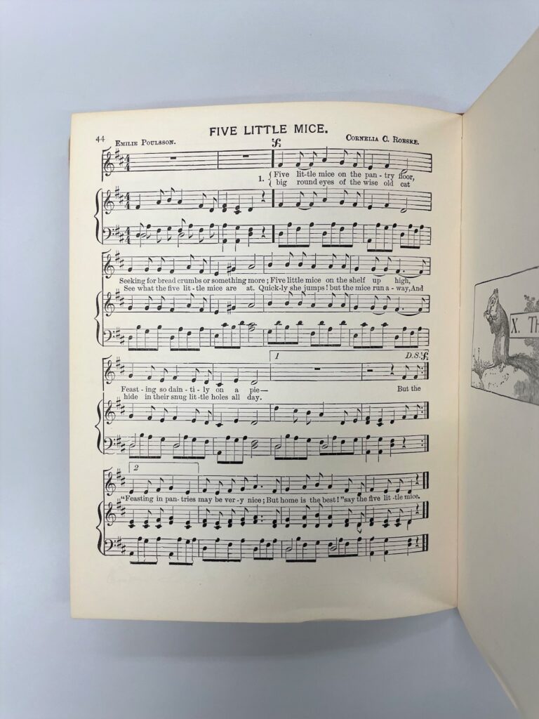 Music notations for Five Little Mice