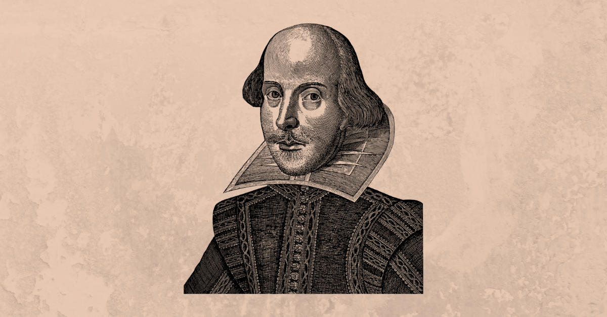 Drawing of William Shakespeare.