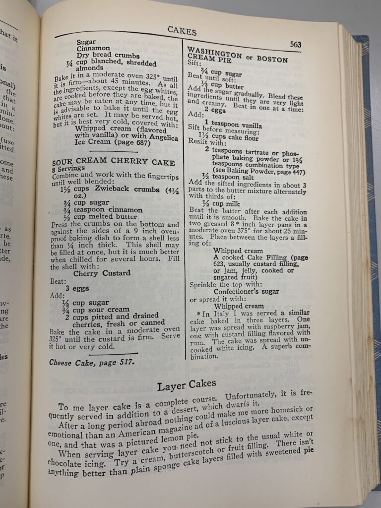 A page from a cookbook containing a recipe.