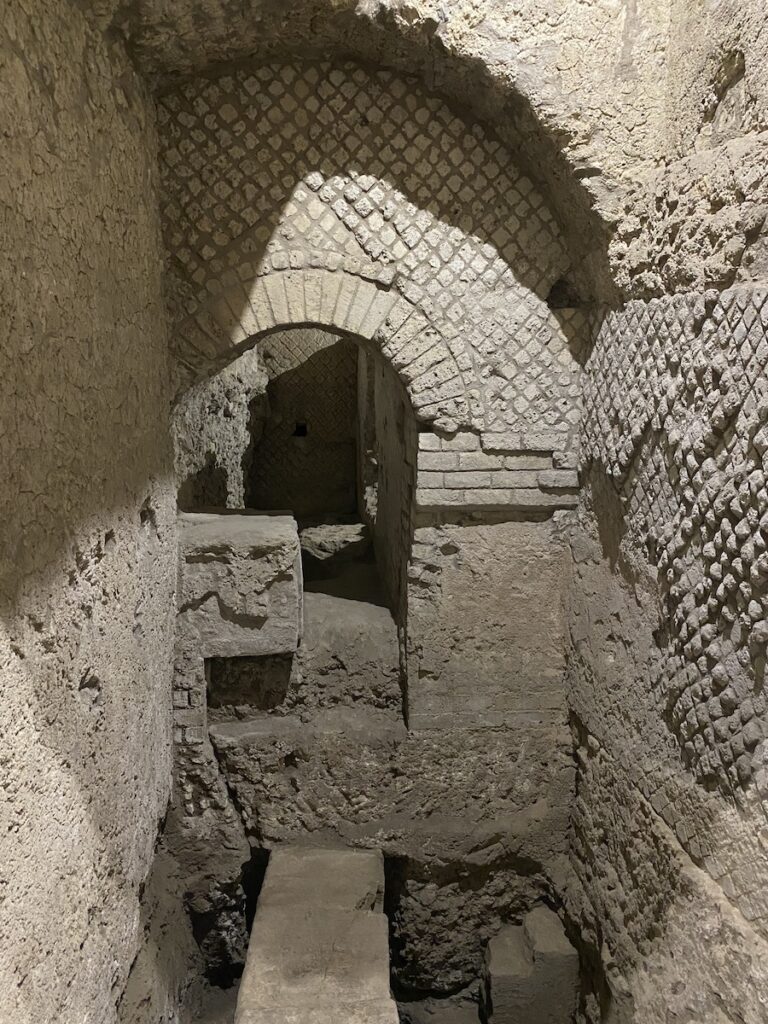 A view of an excavated chamber