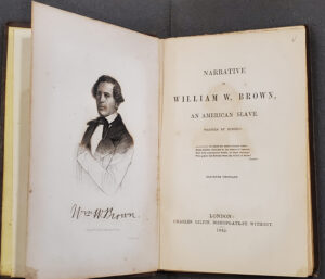 Frontispiece of Narrative of William W. Brown, an American slave, written by himself