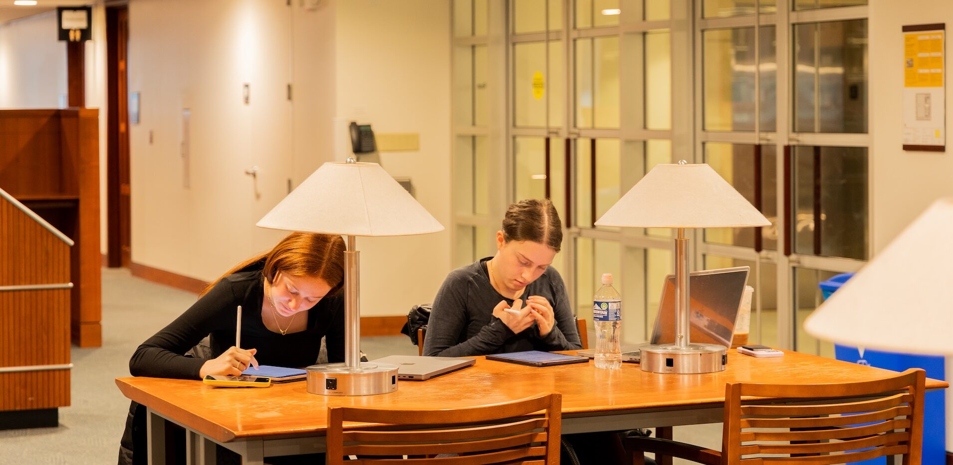 Students studying in Olin Library