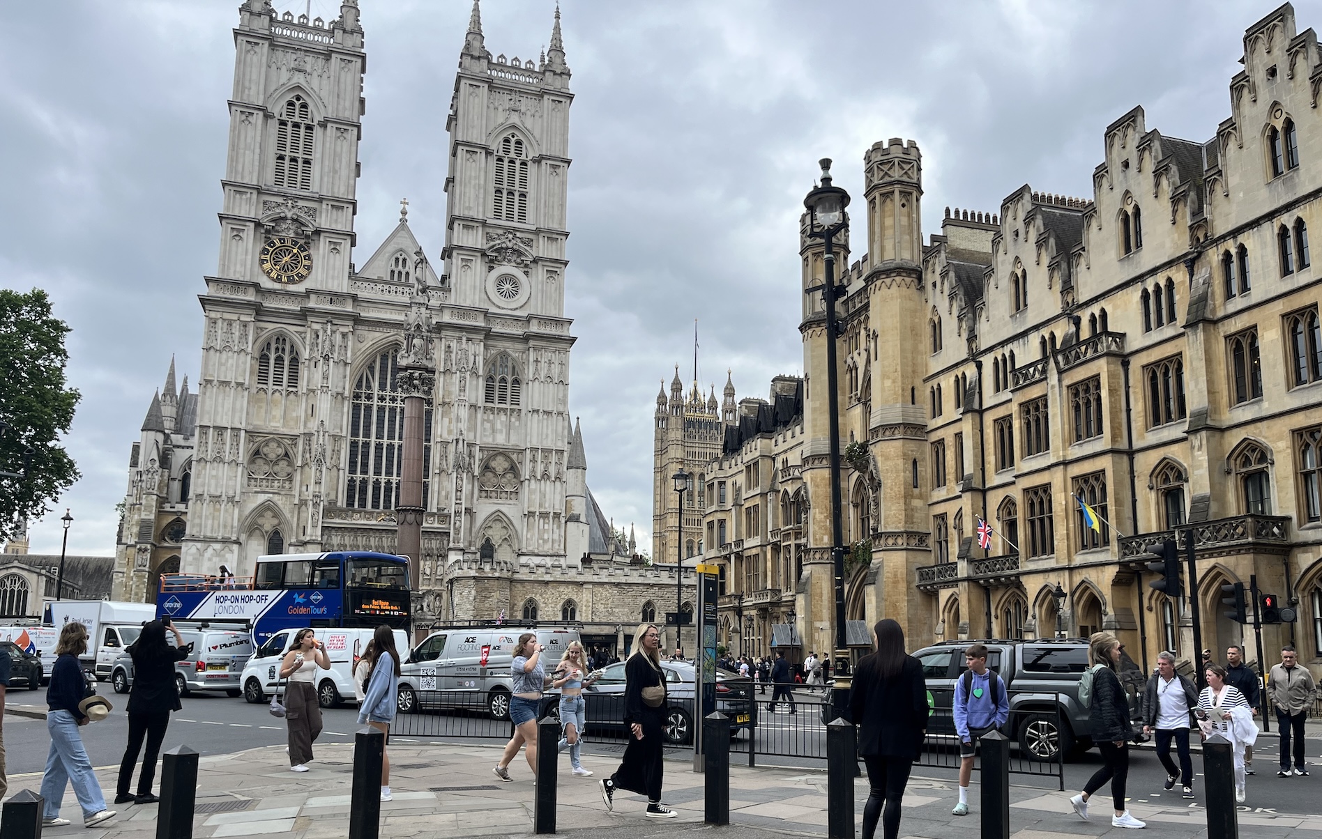 Westminster Abbey and street