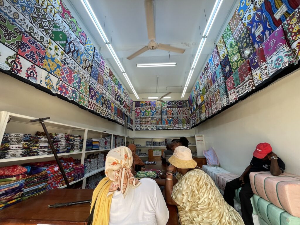 Kanga in a shop