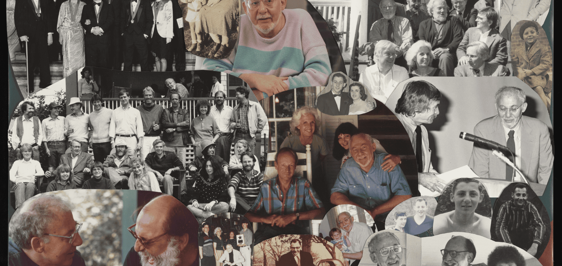 Collage of photos of Stanley and Joan Elkin