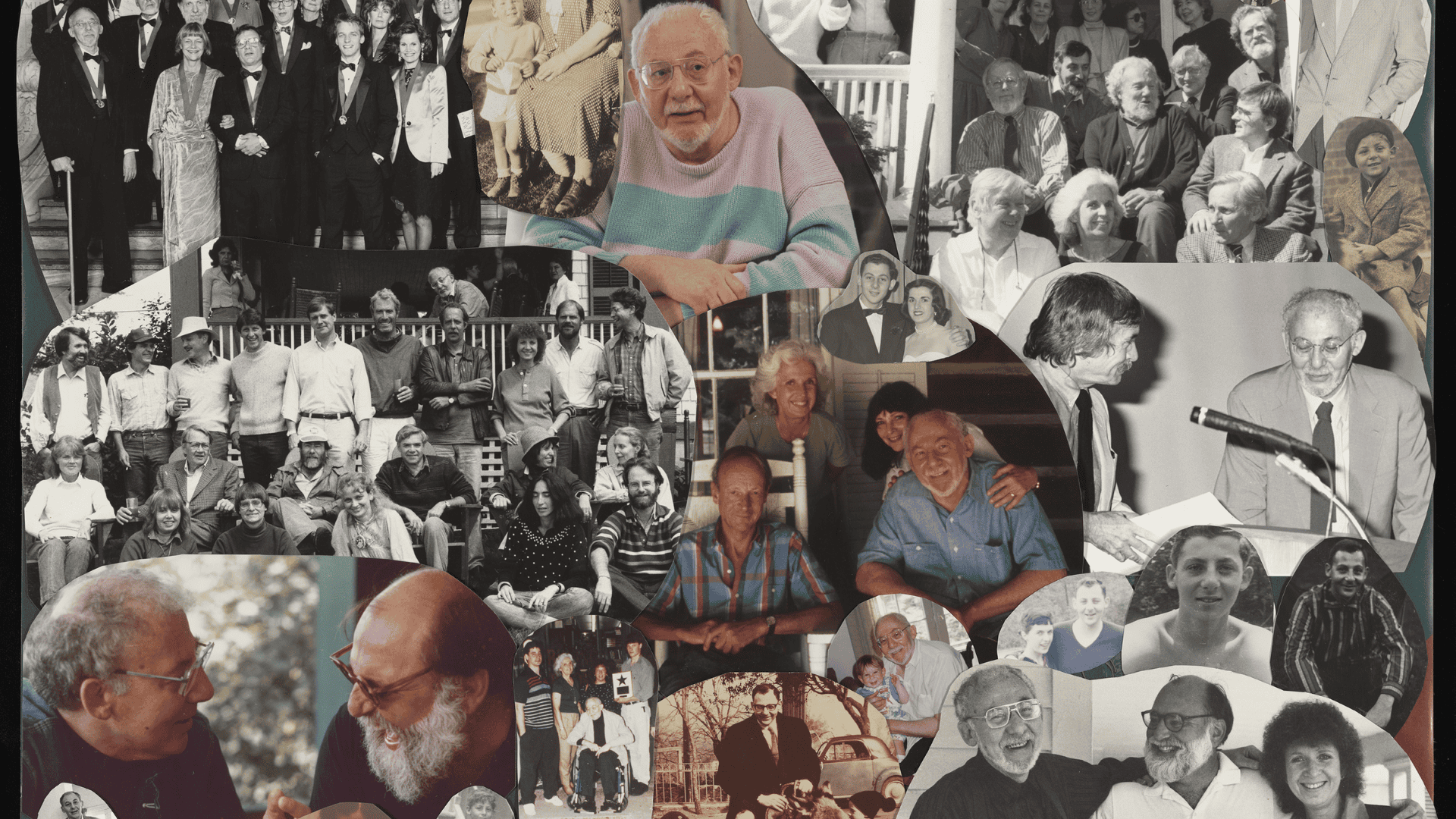 Collage of photos of Stanley and Joan Elkin